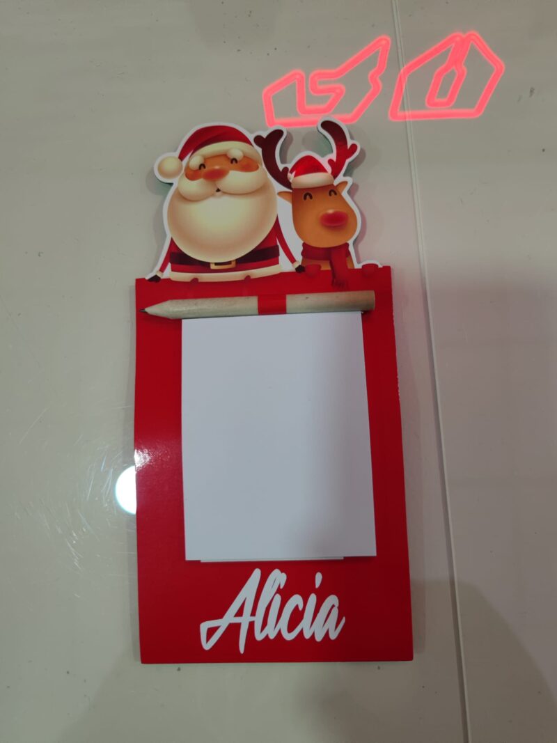 Iman bloc de notas papa noel personalizado