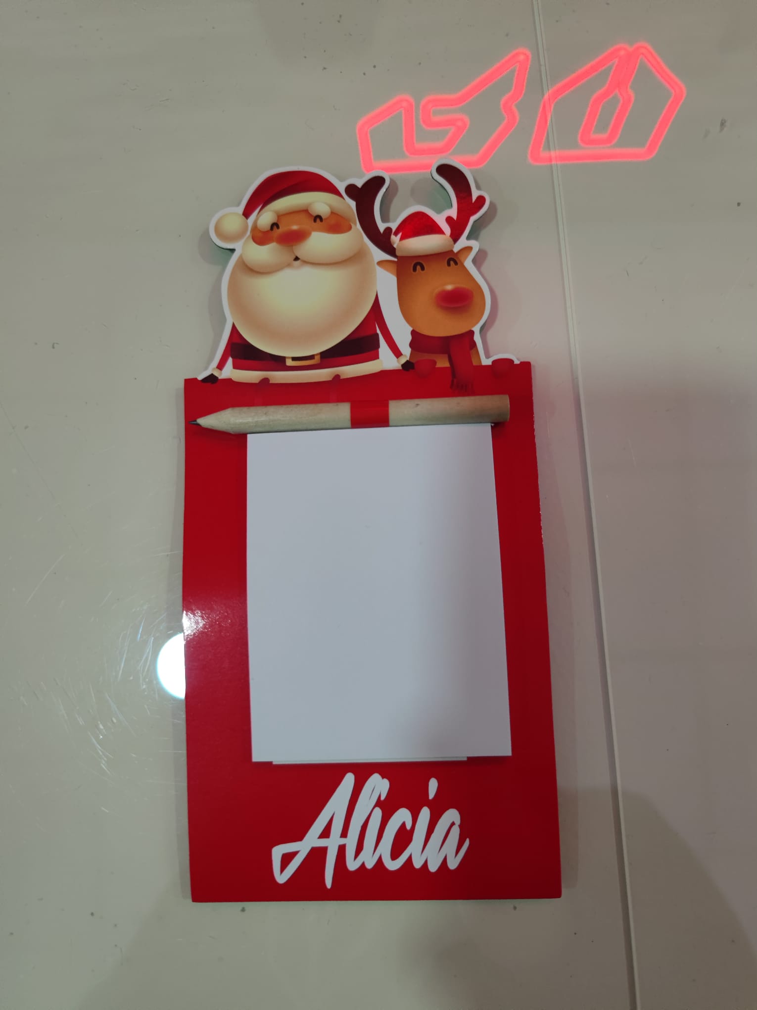 Iman bloc de notas papa noel personalizado