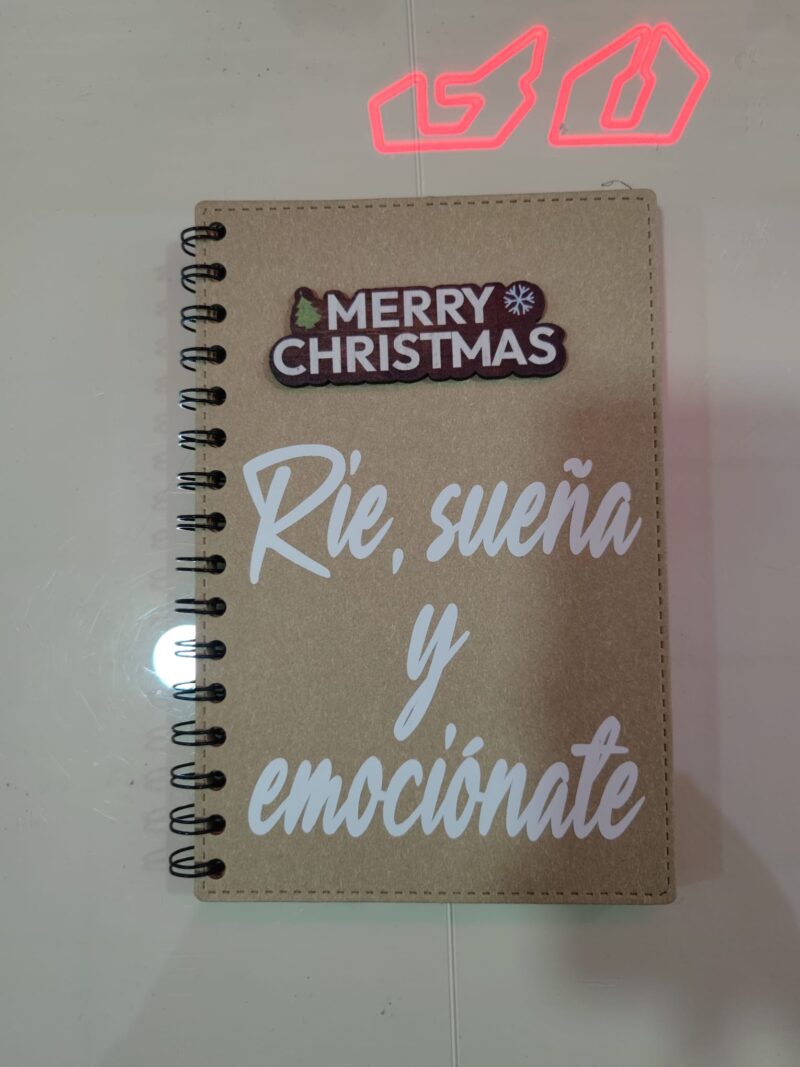 Libreta Merry Christmas personalizada