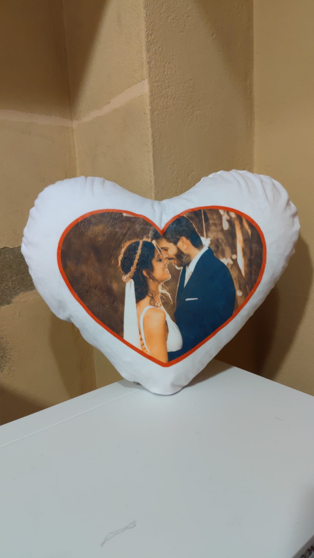 Cojín corazón felpa