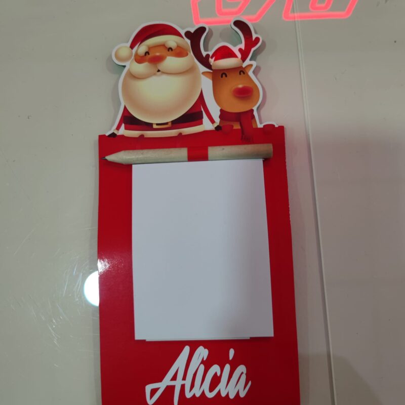 Iman bloc de notas papa noel personalizado