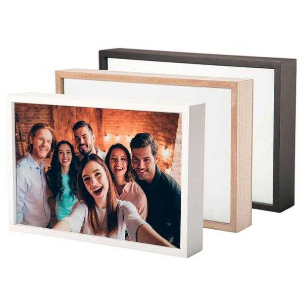 Portafotos con marco madera