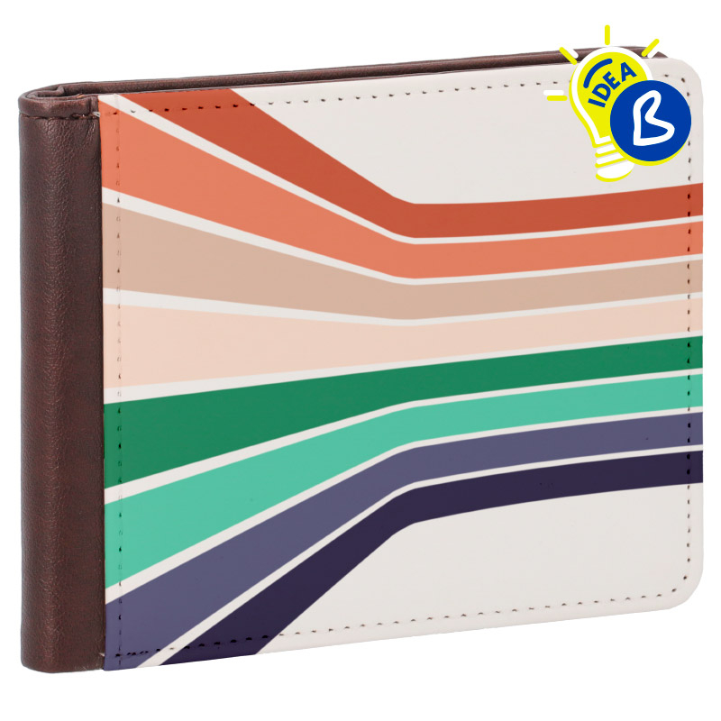 Billetera hombre polipiel marrón