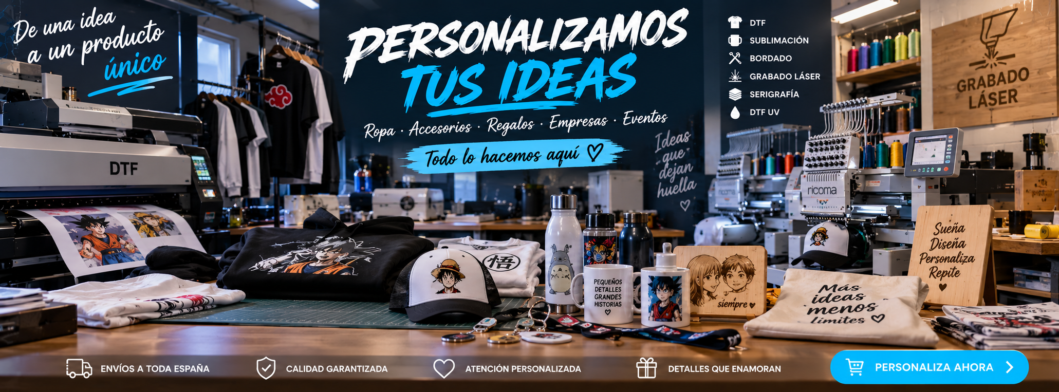 Personaliza tus ideas